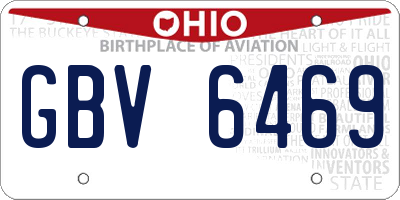 OH license plate GBV6469