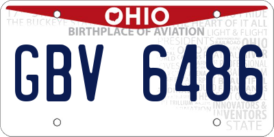OH license plate GBV6486
