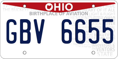 OH license plate GBV6655