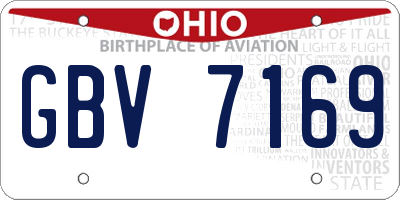 OH license plate GBV7169