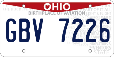 OH license plate GBV7226
