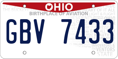 OH license plate GBV7433