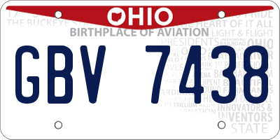 OH license plate GBV7438