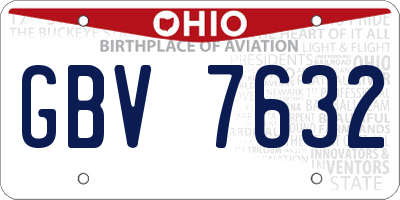 OH license plate GBV7632