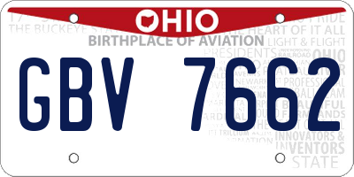OH license plate GBV7662