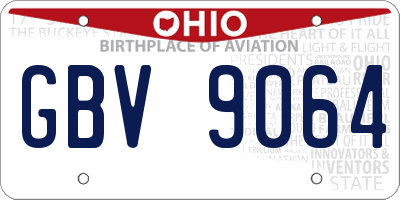 OH license plate GBV9064