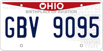 OH license plate GBV9095