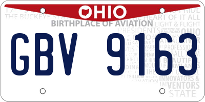 OH license plate GBV9163