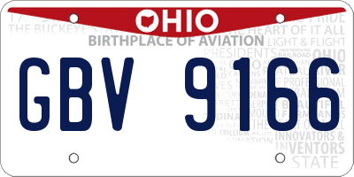 OH license plate GBV9166