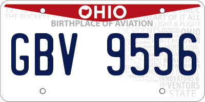 OH license plate GBV9556