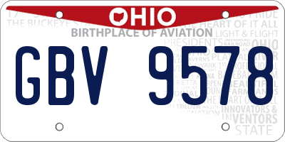 OH license plate GBV9578