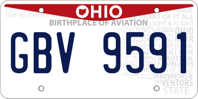 OH license plate GBV9591