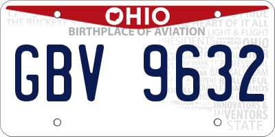 OH license plate GBV9632