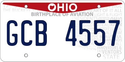 OH license plate GCB4557