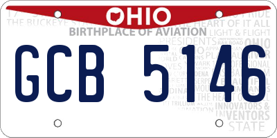 OH license plate GCB5146