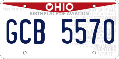 OH license plate GCB5570