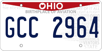 OH license plate GCC2964