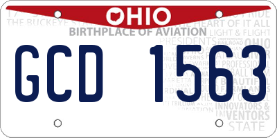OH license plate GCD1563