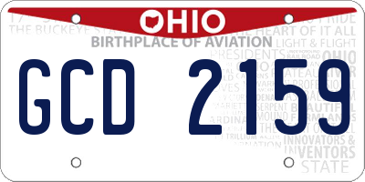 OH license plate GCD2159