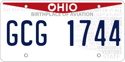 OH license plate GCG1744