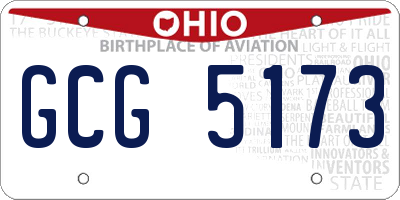 OH license plate GCG5173