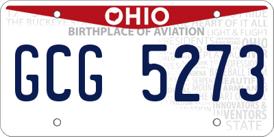 OH license plate GCG5273