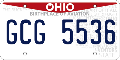 OH license plate GCG5536