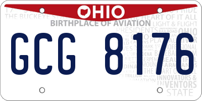 OH license plate GCG8176