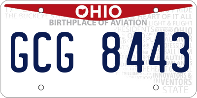 OH license plate GCG8443