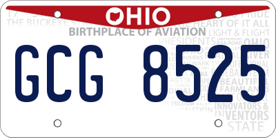 OH license plate GCG8525