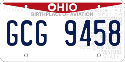 OH license plate GCG9458