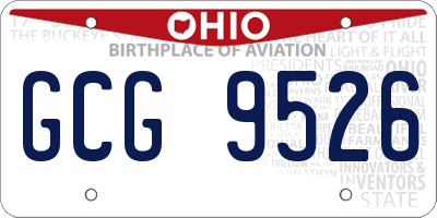 OH license plate GCG9526