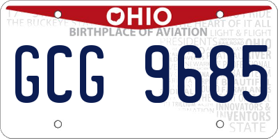 OH license plate GCG9685