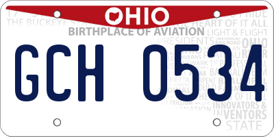 OH license plate GCH0534