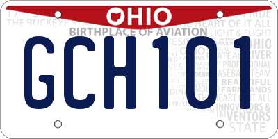 OH license plate GCH101