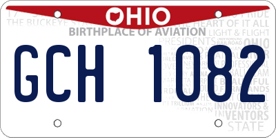 OH license plate GCH1082