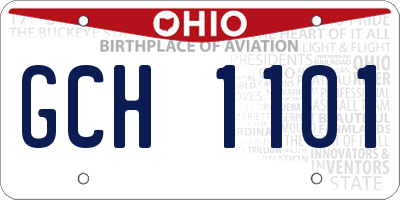 OH license plate GCH1101