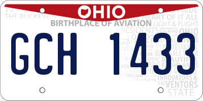 OH license plate GCH1433