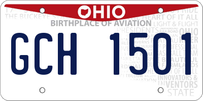 OH license plate GCH1501