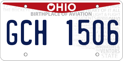 OH license plate GCH1506