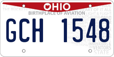 OH license plate GCH1548