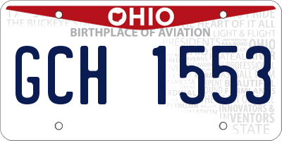 OH license plate GCH1553