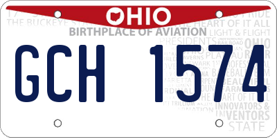 OH license plate GCH1574