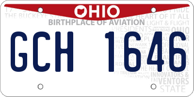OH license plate GCH1646