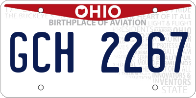 OH license plate GCH2267