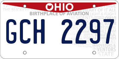 OH license plate GCH2297