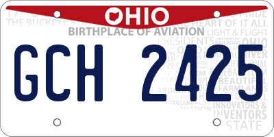 OH license plate GCH2425