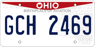 OH license plate GCH2469