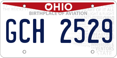 OH license plate GCH2529