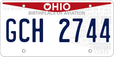 OH license plate GCH2744